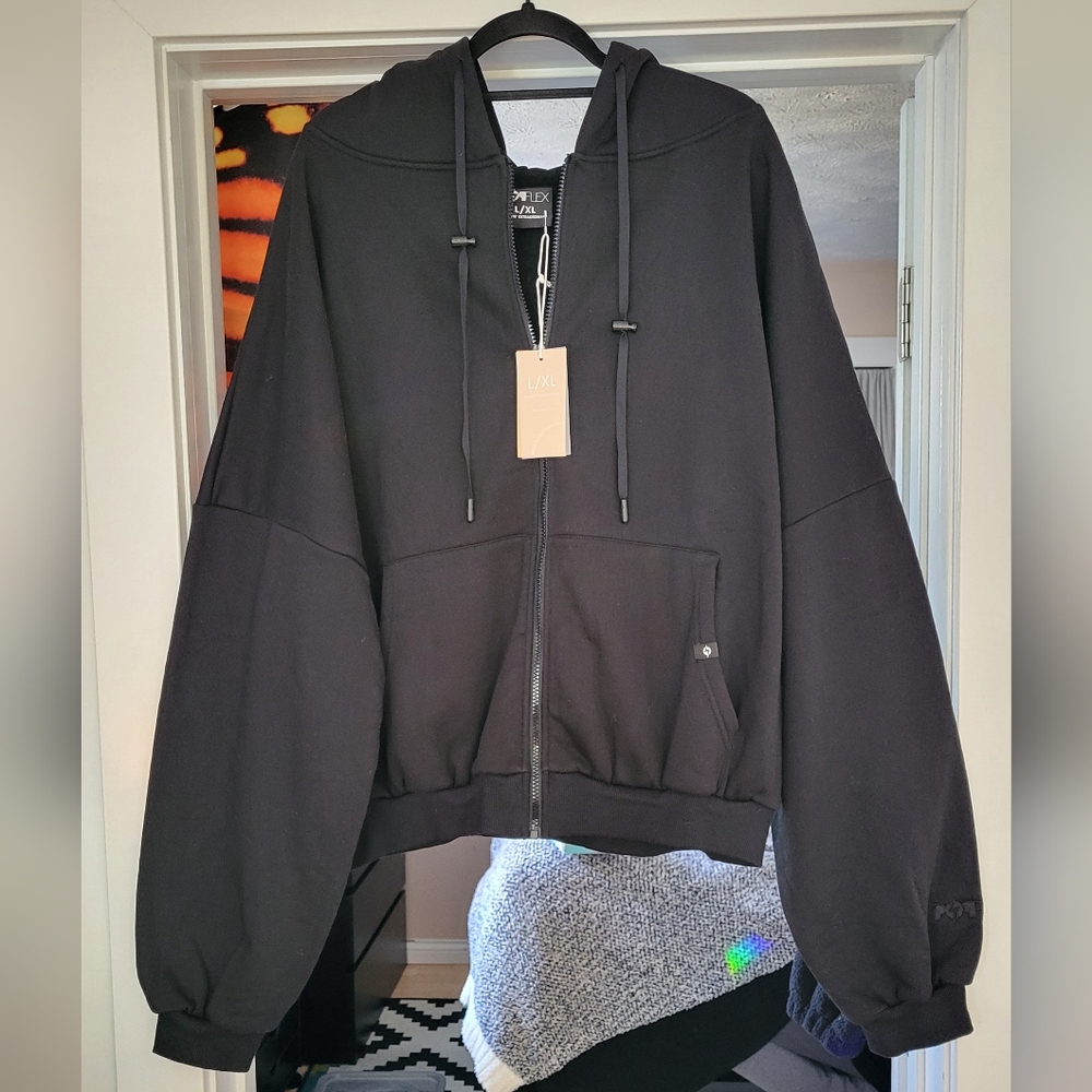 Popflex Zip Cloud Hoodie - L/XL black NWT